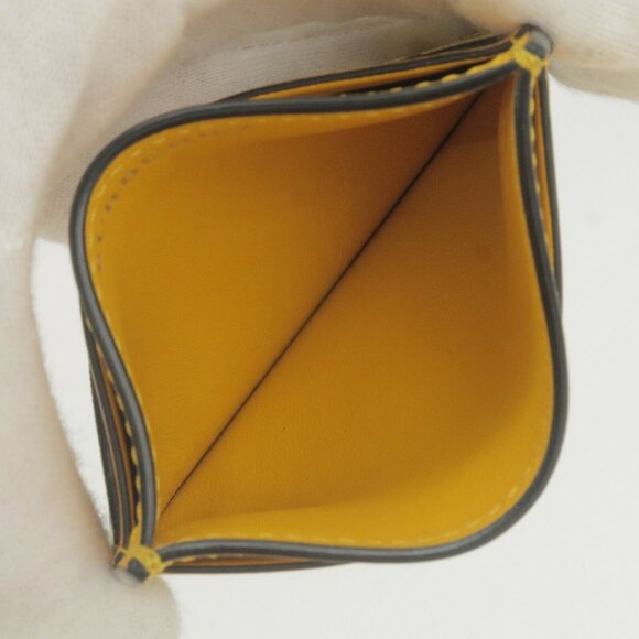 Burberry PVC Leather Graffiti Pattern Card Case Yellow Used - Picture 10 of 11